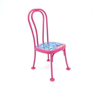 GUC American Girl World By Us Community Center Pink Metal Chair For 18” Dolls